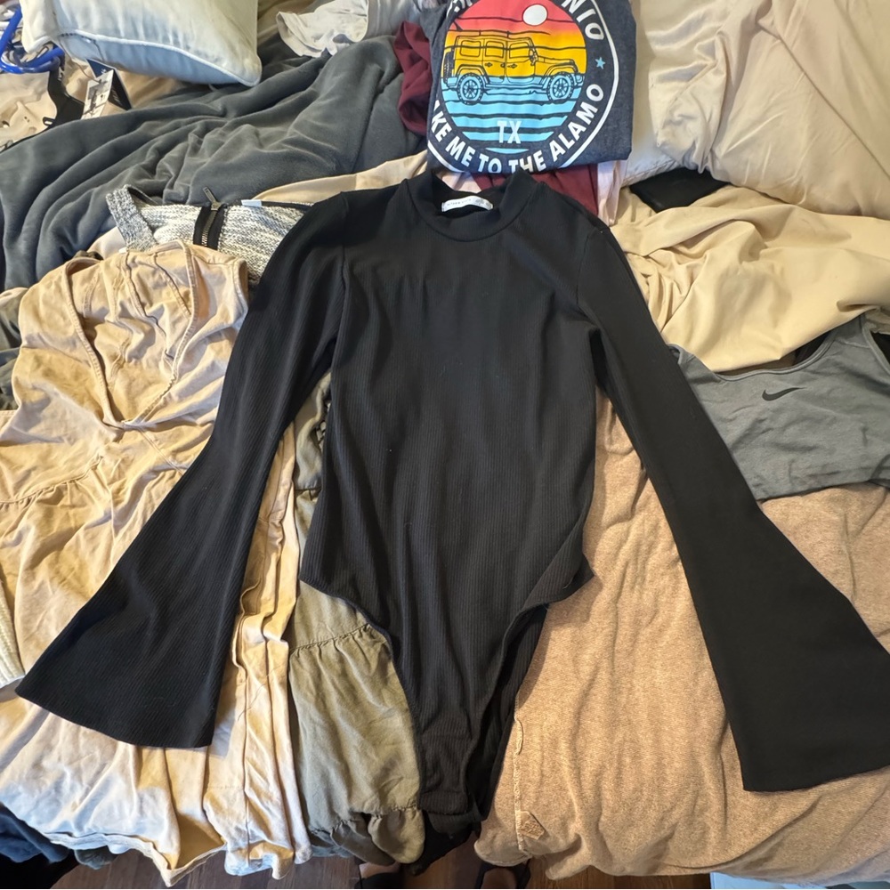 Altar'd State Black Ribbed Top